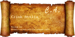 Czink Attila névjegykártya